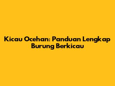Kicau Ocehan: Panduan Lengkap Burung Berkicau