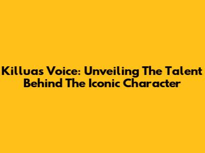 Killua's Voice: Unveiling The Talent Behind The Iconic Character