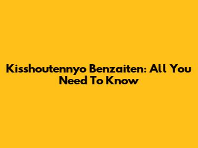 Kisshoutennyo Benzaiten: All You Need To Know
