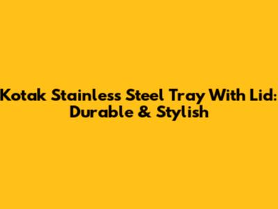 Kotak Stainless Steel Tray With Lid: Durable & Stylish