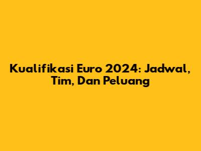 Kualifikasi Euro 2024: Jadwal, Tim, Dan Peluang
