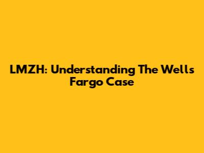 LMZH: Understanding The Wells Fargo Case