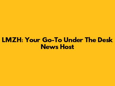 LMZH: Your Go-To Under The Desk News Host