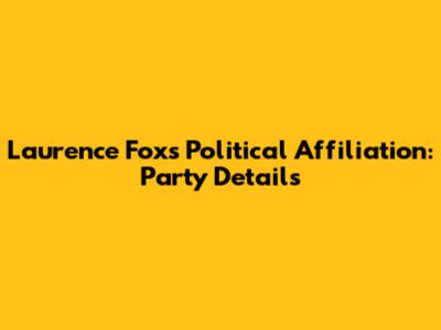 Laurence Fox's Political Affiliation: Party Details