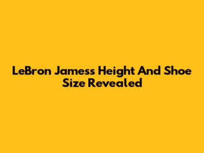 LeBron James's Height And Shoe Size Revealed