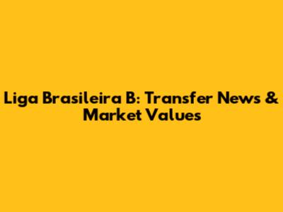 Liga Brasileira B: Transfer News & Market Values