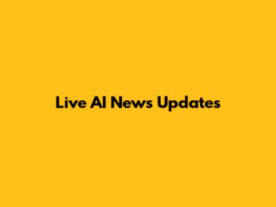 Live AI News Updates