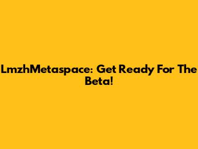LmzhMetaspace: Get Ready For The Beta!