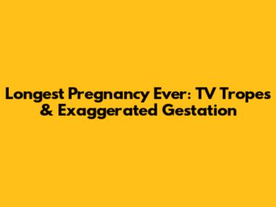Longest Pregnancy Ever: TV Tropes & Exaggerated Gestation
