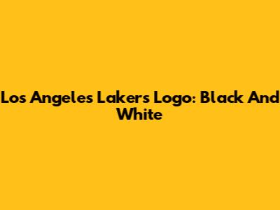 Los Angeles Lakers Logo: Black And White
