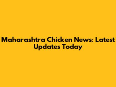 Maharashtra Chicken News: Latest Updates Today