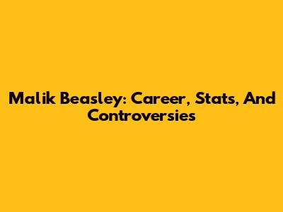 Malik Beasley: Career, Stats, And Controversies