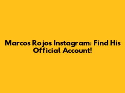 Marcos Rojo's Instagram: Find His Official Account!