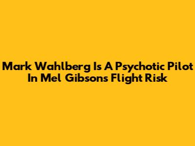 Mark Wahlberg Is A Psychotic Pilot In Mel Gibson's 'Flight Risk'