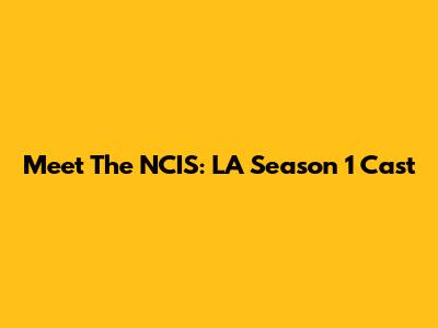Meet The NCIS: LA Season 1 Cast