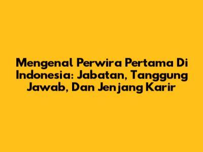 Mengenal Perwira Pertama Di Indonesia: Jabatan, Tanggung Jawab, Dan Jenjang Karir