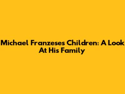 Michael Franzese's Children: A Look At His Family