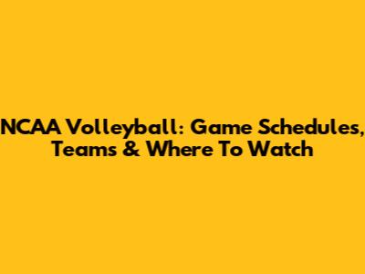 NCAA Volleyball: Game Schedules, Teams & Where To Watch