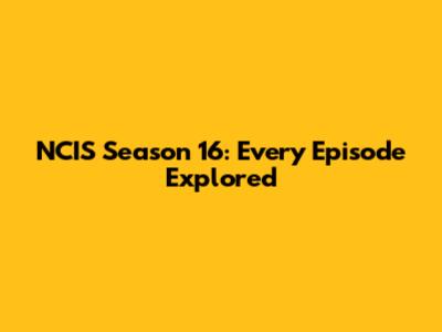 NCIS Season 16: Every Episode Explored