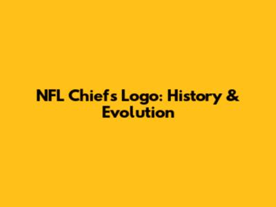 NFL Chiefs Logo: History & Evolution