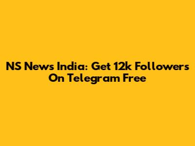 NS News India: Get 12k Followers On Telegram Free