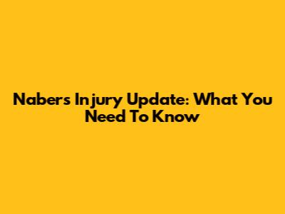 Nabers Injury Update: What You Need To Know