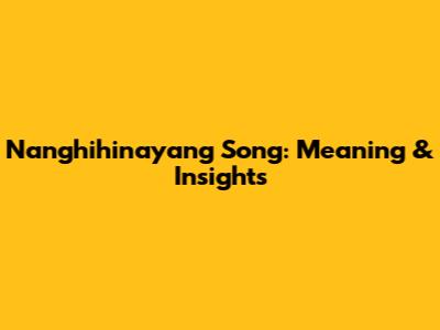 Nanghihinayang Song: Meaning & Insights