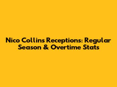 Nico Collins' Receptions: Regular Season & Overtime Stats