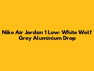 Nike Air Jordan 1 Low: White Wolf Grey Aluminium Drop