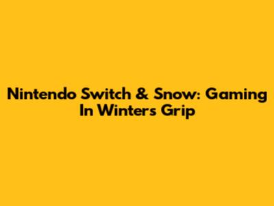 Nintendo Switch & Snow: Gaming In Winter's Grip