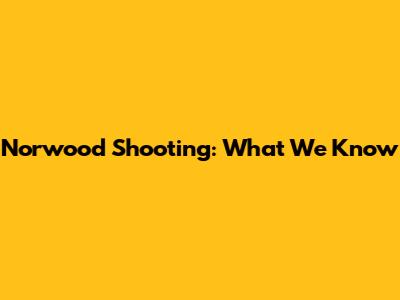 Norwood Shooting: What We Know