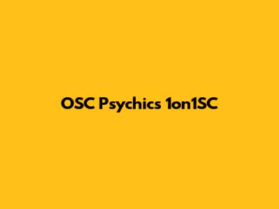 OSC Psychics 1on1SC