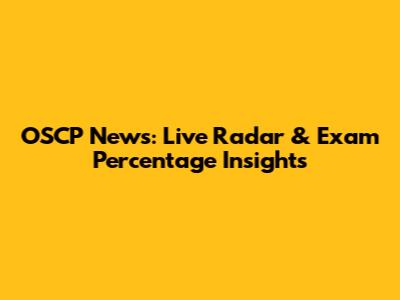 OSCP News: Live Radar & Exam Percentage Insights