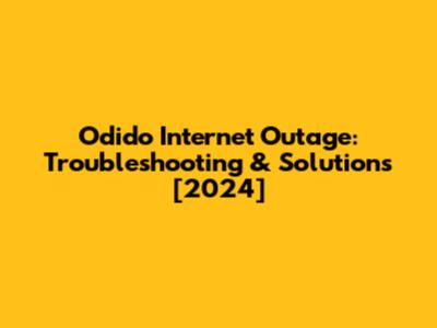 Odido Internet Outage: Troubleshooting & Solutions [2024]