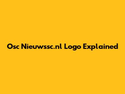 Osc Nieuwssc.nl Logo Explained
