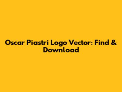 Oscar Piastri Logo Vector: Find & Download