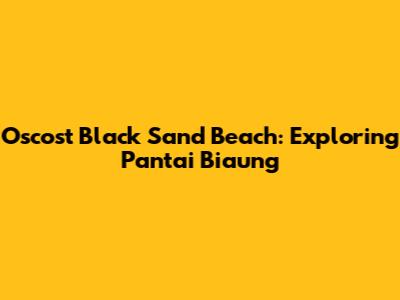 Oscost Black Sand Beach: Exploring Pantai Biaung