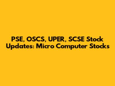 PSE, OSCS, UPER, SCSE Stock Updates: Micro Computer Stocks