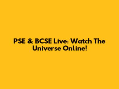 PSE & BCSE Live: Watch The Universe Online!