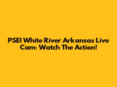 PSEI White River Arkansas Live Cam: Watch The Action!