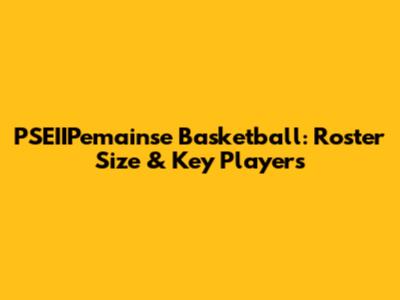 PSEIIPemainse Basketball: Roster Size & Key Players