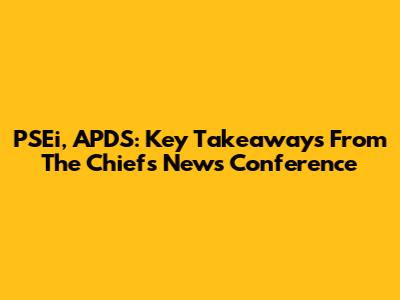 PSEi, APDS: Key Takeaways From The Chief's News Conference
