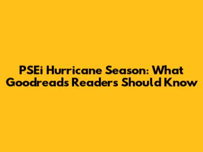 PSEi Hurricane Season: What Goodreads Readers Should Know
