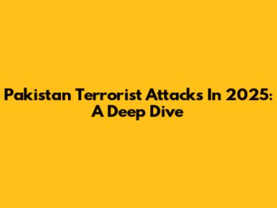 Pakistan Terrorist Attacks In 2025: A Deep Dive