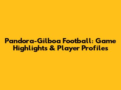 Pandora-Gilboa Football: Game Highlights & Player Profiles