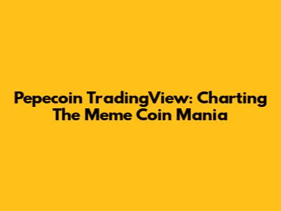 Pepecoin TradingView: Charting The Meme Coin Mania