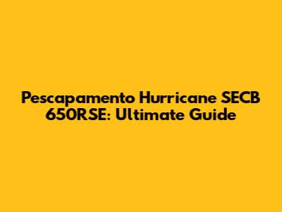 Pescapamento Hurricane SECB 650RSE: Ultimate Guide