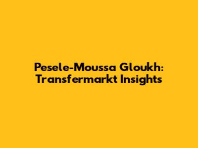 Pesele-Moussa Gloukh: Transfermarkt Insights