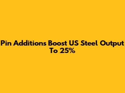 Pin Additions Boost US Steel Output To 25%