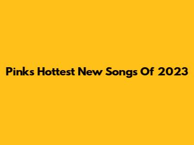 Pink's Hottest New Songs Of 2023